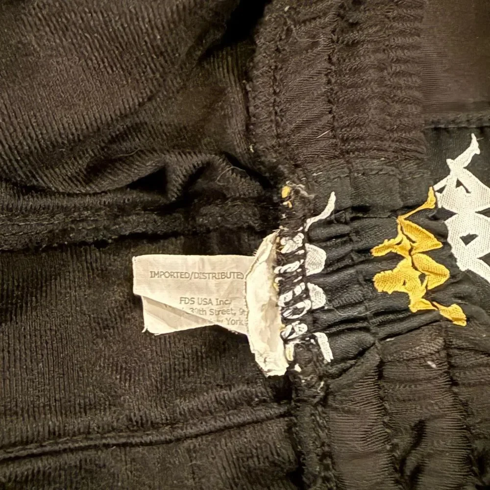 KAPPA Black Sweatpants Joggers Side Pockets Zip-Ankles & Back Pocket Men's XS